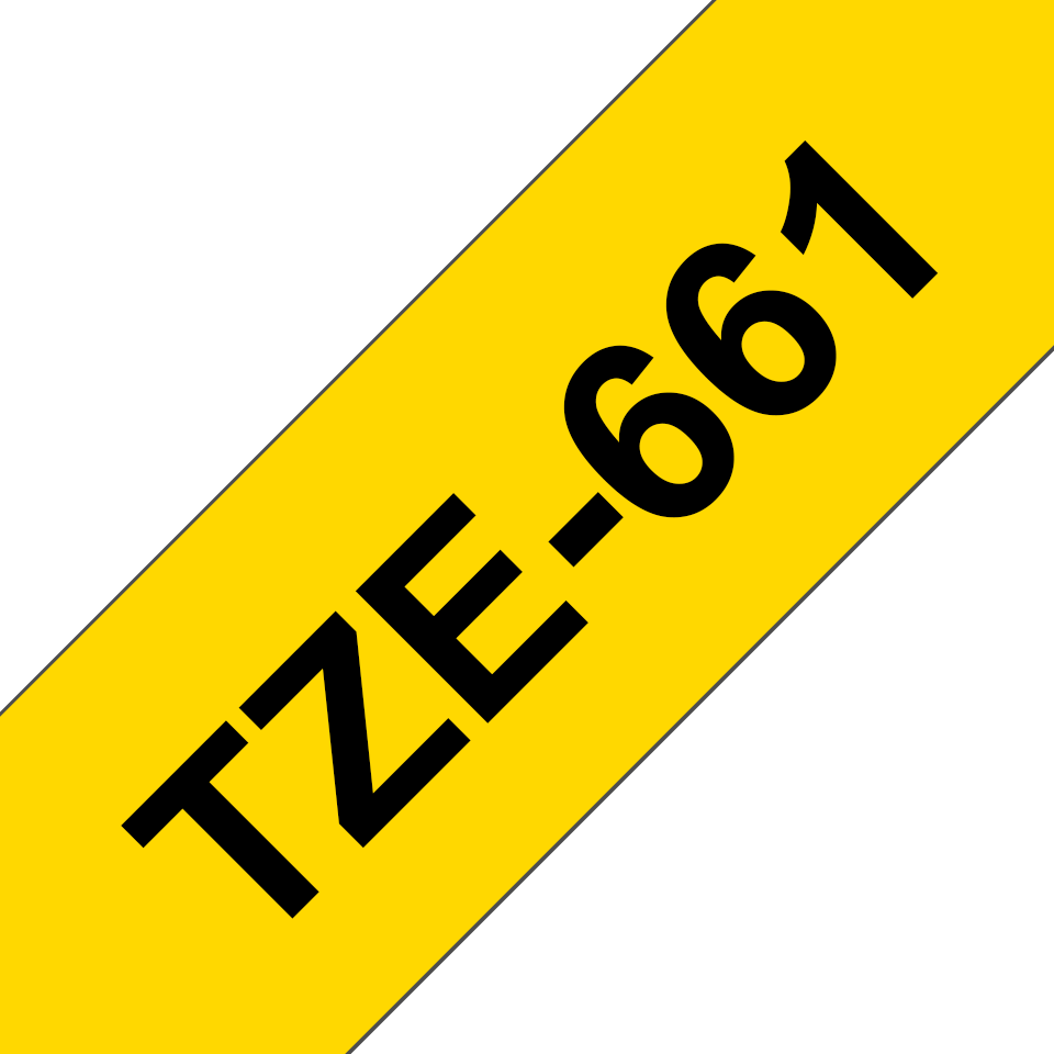 Brother TZe-661 Schriftband – schwarz auf gelb